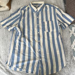 J Crew Madras Short Sleeve Button Up - Classic, Large